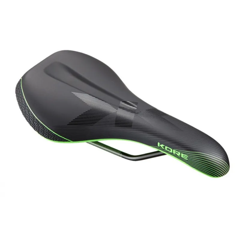 Cel mai vândut Șa pentru bicicletă KORE FUSE III SADDLE BLACK-GREEN